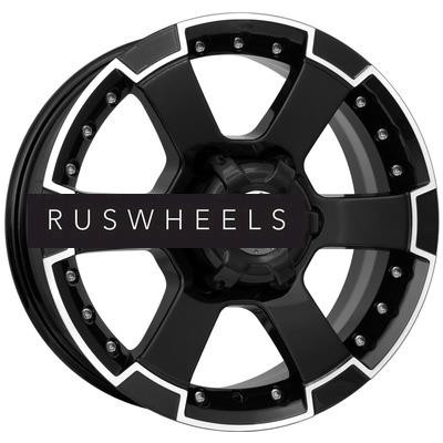 Диски КИК 7x16/6x139,7 ET38 D100,1 M56 (КС593) Алмаз черный